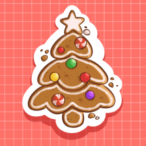 Cookie Christmas Tree Sticker