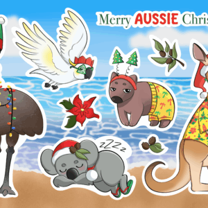 Merry AUSSIE Christmas! - Australian Animals Sticker Sheet