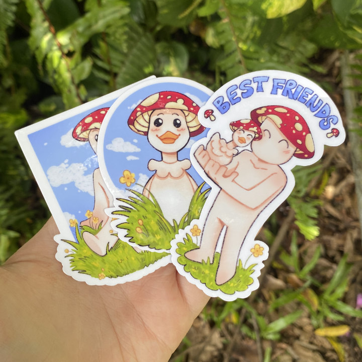 Mushroom Friends Die-cut Sticker Set