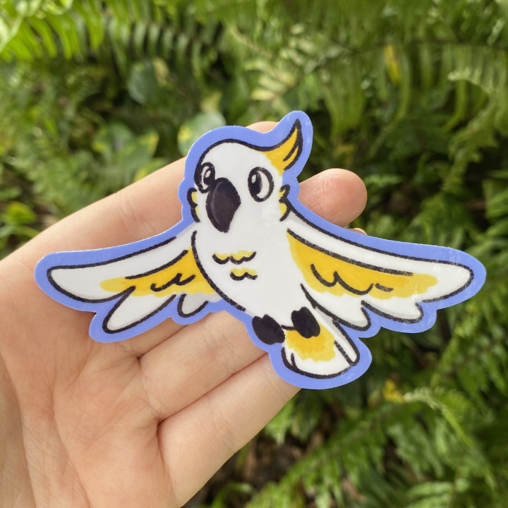 Cockatoo Die-cut Sticker