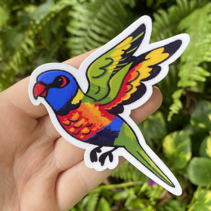 Rainbow Lorikeet Die-cut Sticker