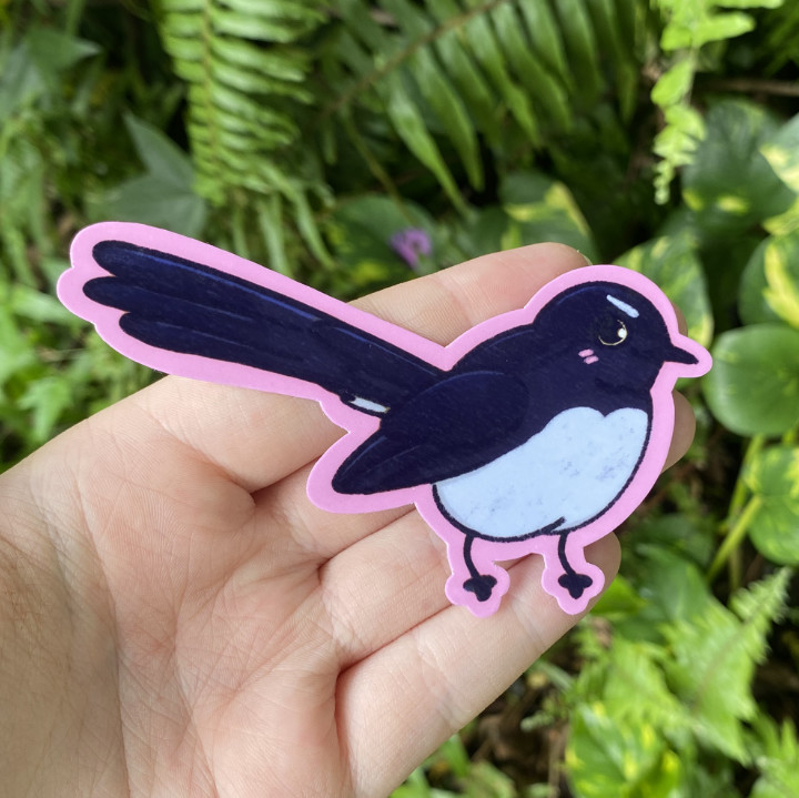 Willie Wagtail Die-cut Sticker