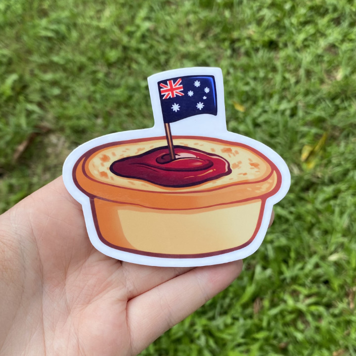 Aussie Meat Pie Die-cut Sticker
