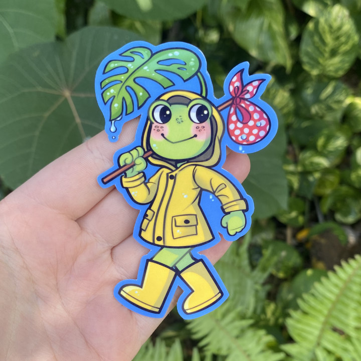 Gerbet the Frog Die-cut Sticker