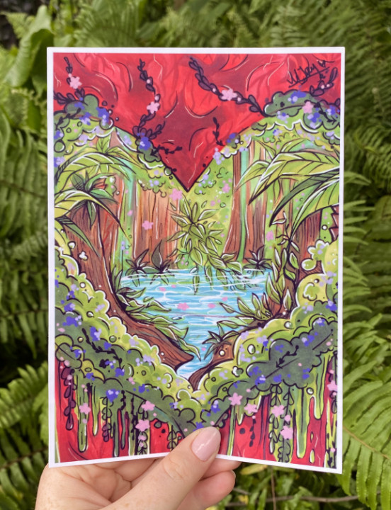 'God's Heart' Medium A5 Print